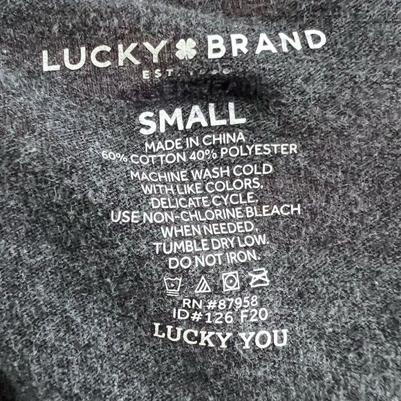 Lucky Brand gray long sleeve tee size small - Picture 4 of 4